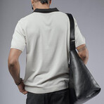 Knit Polo Shirt // Gray + Black (S)