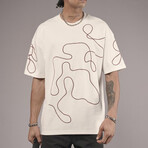 Embroidered Crewneck T-Shirt // Off-White (S)