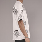 Oversized Embroidered Crewneck T-Shirt // White (S)