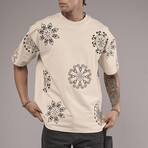 Oversized Embroidered Crewneck T-Shirt // Green (XL)