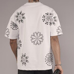 Oversized Embroidered Crewneck T-Shirt // White (S)