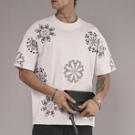 Oversized Embroidered Crewneck T-Shirt // White (S)