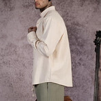 Muslin Oversized Button-Up Shirt // Beige (2XL)