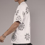 Oversized Embroidered Crewneck T-Shirt // White (S)