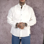 Muslin Oversized Button-Up Shirt // White (S)