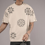 Oversized Embroidered Crewneck T-Shirt // Green (XL)