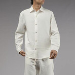 Muslin Button-Up Shirt // Off-White (M)