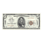 1929 $ 5 MUTUAL NATIONAL BANK OF CHICAGO ILLINOIS # 284
