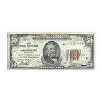 1929 $ 50 FEDERAL RESERVE BANK OF SAN FRANCISCO CALIFORNIA # 195