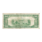1929 $ 20 NATIONAL BANK OF WASHINGTON DISTRICT OF COLUMBIA # 601