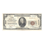 1929 $ 20 RIGGS NATIONAL BANK OF WASHINGTON DISTRICT OF COLUMBIA # 841