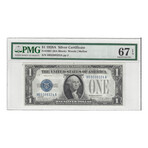 1928 A $ 1 Silver Certificate PMG 67 TOP OF THE POP LOW SERIAL # 324