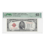 1928 C $ 5 Legal Tender STAR PMG 65 # 748