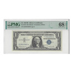 1957 B $ 1 Silver Certificate HIGH GRADE PMG 68 # 983
