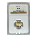 1929 P Mercury Dime NGC MS 66 # 001