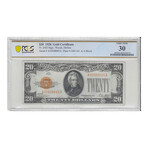 1928 $ 20 Gold Certificate PCGS 30 # 005