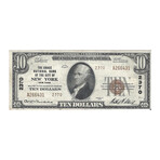 1929 $ 10 CHASE NATIONAL BANK OF THE CITY OF NEW YORK NEWYORK # 431