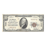 1929 $ 10 COMMERCIAL NATIONAL BANK OF WASHINGTON DISTRICT OF COLUMBIA # 207