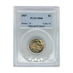 1937 P Buffalo Nickel ERROR PCGS MS 66 # 414
