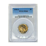1936 S Buffalo Nickel PCGS MS 66 # 776