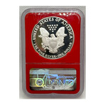 1987 S Silver Eagle NGC MS 69 PROOF ULTRA CAMEO GOLDEN GATE BRIDGE Label # 106