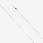 18K White Gold Diamond Smile Necklace // 18" // New