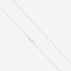 18K White Gold Diamond Cluster Pendant Necklace // 16" // New