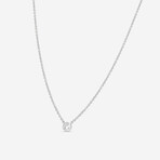 18K White Gold Diamond Necklace // 16" // New