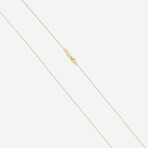 18K Yellow Gold Diamond Cluster Pendant Necklace I // 16" // New