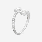 18K White Gold Diamond Wrap Ring // Ring Size: 6.5 // New