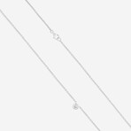 18K White Gold Diamond Necklace // 16" // New
