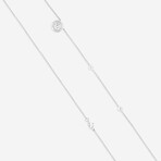 18K White Gold Diamond Cluster Pendant // 16" // New