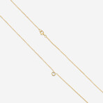 18K Yellow Gold Bezel Set Diamond Solitaire Pendant Necklace II // 16" // New