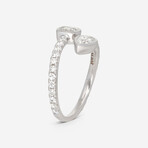 18K White Gold Diamond Wrap Ring // Ring Size: 6.25 // New