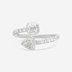 18K White Gold Diamond Wrap Ring // Ring Size: 6.5 // New
