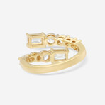 18K Yellow Gold Diamond Wrap Ring // Ring Size: 6 // New