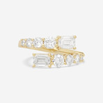 18K Yellow Gold Diamond Wrap Ring // Ring Size: 6 // New