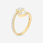 18K Yellow Gold Diamond Wrap Ring // Ring Size: 6.25 // New