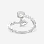 18K White Gold Diamond Wrap Ring // Ring Size: 6.5 // New