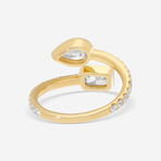 18K Yellow Gold Diamond Wrap Ring // Ring Size: 6.25 // New