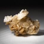 Golden Barite on calcite from Meikle Mine, Elko County, Nevada
