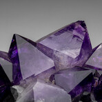 Genuine Amethyst Crystal Cluster On a Wooden Stand