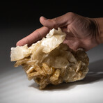 Golden Barite on calcite from Meikle Mine, Elko County, Nevada