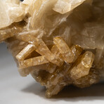 Golden Barite on calcite from Meikle Mine, Elko County, Nevada