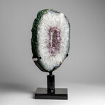 Genuine Amethyst Geode Slice on Stand from Uruguay