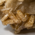 Golden Barite on calcite from Meikle Mine, Elko County, Nevada