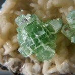 Fluorapophyllite on Stilbite from Momin Akhada, Maharashtra, India
