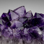 Genuine Amethyst Crystal Cluster On a Wooden Stand
