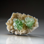 Fluorapophyllite on Stilbite from Momin Akhada, Maharashtra, India