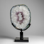 Genuine Amethyst Geode Slice on Stand from Uruguay